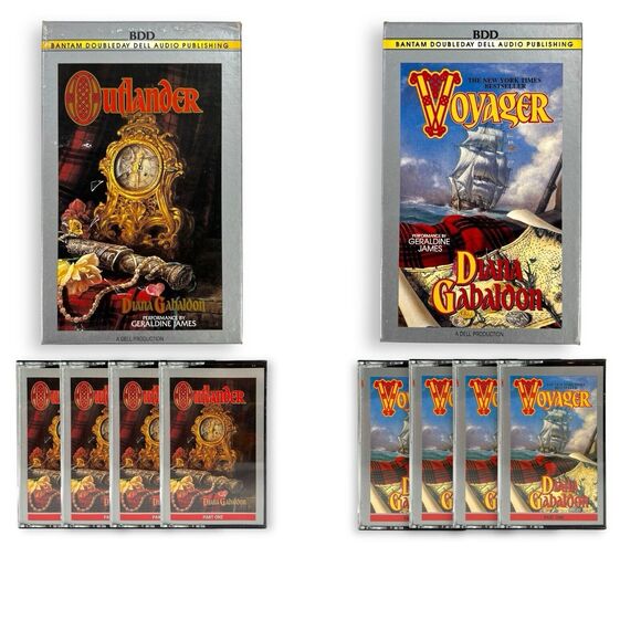 2-Pack VTG 90s Outlander & Voyager Diana Gabaldon Audiobook Cassette Tapes VGUC - Picture 16 of 16